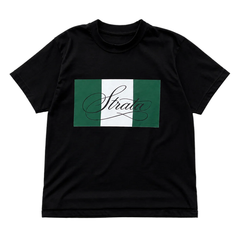 Strata Flag Tee Black
